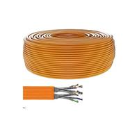 CONECTICPLUS Bobine de câble ethernet rj45 cat7a double monobrin double blindage awg23 - 100m orange
