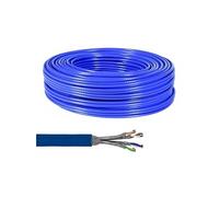 CONECTICPLUS Bobine de câble ethernet rj45 cat7 monobrin double blindage cuivre awg22 - 100m bleu