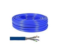 CONECTICPLUS Bobine de câble ethernet rj45 cat7a+ monobrin double blindage cuivre awg22 - 500m bleu