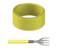 CONECTICPLUS Bobine de câble Ethernet RJ45 Cat8.1 monobrin double blindage LSOH - 25m