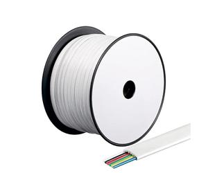 CONECTICPLUS Bobine de câble téléphone RJ12 100 mètres Blanc