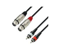 CONECTICPLUS Câble 2 xlr femelles 2 rca mâles 3m