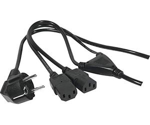 CONECTICPLUS Câble électrique Secteur en Y Noir 1.80m Noir