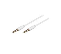 CONECTICPLUS Câble jack 3.5mm 4 broches pour casque/micro - 1 mètre blanc