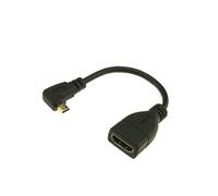 CONECTICPLUS Câble micro hdmi mâle vers hdmi femelle coudé 90° - 10cm