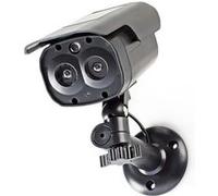 KOMELEC FRANCE Caméra Factice De Surveillance Bullet Avec Panneau Solaire Ip44 Noire Noir