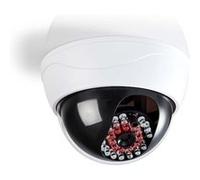 CONECTICPLUS Caméra factice dôme de surveillance ip44 blanche Blanc G