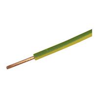 CONECTICPLUS Fil électrique H07VU cuivre Rigide 2.5 mm_ 100 mètres Vert/Jaune