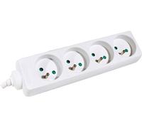 CONECTICPLUS Multiprise électrique 4 prises sans interrupteur 1.50m blanche