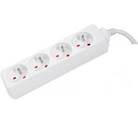 CONECTICPLUS Multiprise électrique 4 prises sans interrupteur 4m blanche