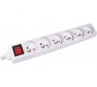 CONECTICPLUS Multiprise électrique 6 prises avec interrupteur 1.50m blanche