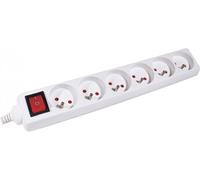 CONECTICPLUS Multiprise électrique 6 prises avec interrupteur 4m blanche