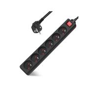 CONECTICPLUS Multiprise électrique 6 prises avec interrupteur 4m noire