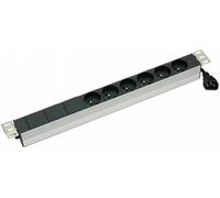 CONECTICPLUS Multiprise électrique 6 prises france cee 7/5 rackable avec câble iec c14