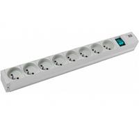 CONECTICPLUS Multiprise électrique 8 prises cee 7/5 rackable 19 pouces avec interrupteur