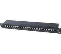 CONECTICPLUS Panneau de Brassage Ethernet RJ45 24 Ports 19' 1U Cat5e blindé