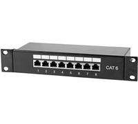 KOMELEC Panneau de brassage ethernet rj45 8 ports 10' 1u cat6 blindé G