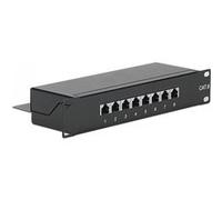 KOMELEC Panneau de brassage ethernet rj45 8 ports 10 pouces 1u cat6 à poser G