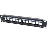 CONECTICPLUS Panneau de Brassage RJ45 rackable 10' 12 Ports Vide blindé