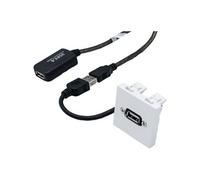 CONECTICPLUS Prise murale usb coudée avec câble usb 10m amplifié