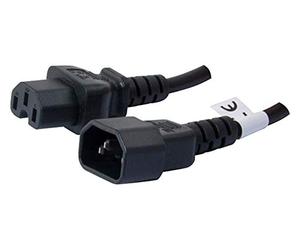 CONECTICPLUS Rallonge électrique Secteur avec détrompeur C15 vers C14 1.80m Noir