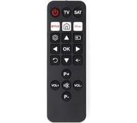 CONECTICPLUS Télécommande universelle pré-programmée avec grands boutons - spéciale personnes agées Noir G