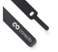 conecto, 100 pièces de serre-câbles réutilisables, à fermeture pour la gestion, set de 100, noir