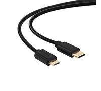 conecto 2,00m câble de connexion USB C vers Micro USB 2.0, contacts plaqués or, câble de données et câble de charge, noir