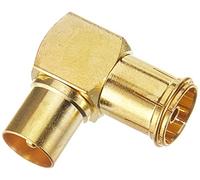 conecto Adaptateur d'antenne, Adaptateur coudé à 90°, Prise IEC vers Prise IEC, Adaptateur pour connecter Les connexions IEC, plaqué Or