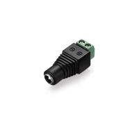 conecto, adaptateur de connecteur baril, adaptateur basse tension, prise baril 5,5 x 2,1 mm vers bornier bipolaire, noir