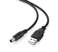 conecto, adaptateur de connecteur cylindrique, câble de charge basse tension, connecteur cylindrique 2,5 mm vers connecteur USB de type A, 60 cm, noir