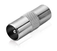 conecto Adaptateur SAT 1 Fiche F femelle vers fiche coaxiale IEC