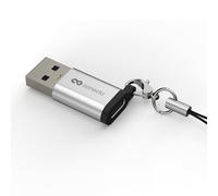 conecto Adaptateur USB-C vers USB-A, Transfert de données 480 Mbps, OTG, Charge Rapide 15W 3A, pour iPhone, Samsung Galaxy, Google Pixel et Autres, Aluminium/Argent