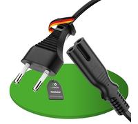 conecto câble d'alimentation, fiche Euro Droite à Prise IEC C7 Droite, câble d'alimentation Euro pour appareils ménagers, 5,00 m, Noir