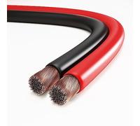 conecto câble haut-parleur, câble haut-parleur CCA, 2x2.50mm² couleur: rouge/noir 20 mètres