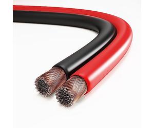 conecto câble haut-parleur, câble haut-parleur CCA, 2x4.00mm² couleur: rouge/noir 30 mètres
