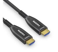 conecto Câble HDMI 2.0 4K, 15 m, 60 Hz, ultra haut débit avec Ethernet, AOC, HDR, 18 Gbps, Ultra HD, pour téléviseur, moniteur, projecteur, ordinateur portable, ordinateur noir
