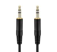 conecto CC20085 Câble audio stéréo jack (fiche jack 3,5 mm à fiche jack 3,5 mm), fiche plaquée or, 0,60m, noir