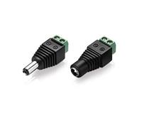 conecto CC20175-1 Jeu d'adaptateurs Basse Tension (1x Prise Creuse CC 5.5 x 2.5 mm/bornier Bipolaire + 1x Prise Creuse DC 5,5 x 2,5 mm/bornier Bipolaire), Noir
