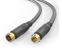 conecto CC50028 Câble SAT HQ Câble de raccordement - pour DVB-S/S2-4 K UHD 1080p Full HD HDTV 3D - (Câble coaxial, fiche F - fiche F, double blindage), 1,00m, noir