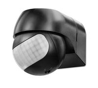 conecto CC50215 Détecteur de mouvement infrarouge (CC-IM080) installation en intérieur/extérieur, orientable, IP44, zone de travail 180°/12m (1 pièce), noir