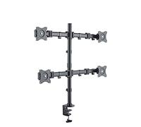 conecto CC50286 Support de bureaupour 4 moniteur 33-69 cm (13-27 "), inclinable à -45°/45°, orientable à 180°, pivotable à 360°, réglable en hauteur, max. 8kg, VESA 100x100, noir