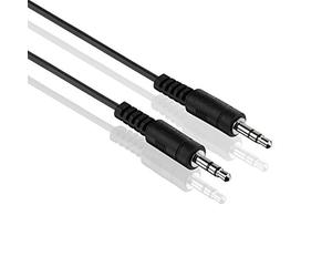 conecto CC50484 Câble audio stéréo (Prise jack 3,5 mm vers Prise jack 3,5 mm), design ultra fin, 1,50m, noir