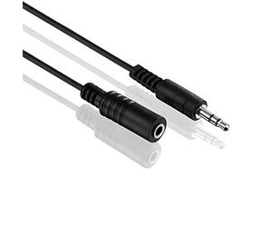 conecto CC50488 Câble audio stéréo (Prise jack 3,5 mm vers Prise jack 3,5 mm), design ultra fin, 1,00m, noir
