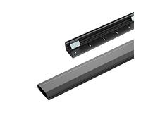 Conecto Conduit de câbles de 0,50 m en Aluminium à Coller ou à Visser avec 1 x 40 cm de Ruban adhésif 3M, Noir