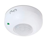 conecto Détecteur de Mouvement extérieur, pour LED et Lampes, Montage Apparent au Plafond 360° Zone de détection 6m, Infrarouge, IP20, Blanc