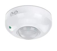 conecto Détecteur de Mouvement Infrarouge Plafond intérieur Montage au Plafond LED 360° contrôle de la lumière IP20 capteur crépusculaire (1 pièce), Blanc