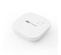 conecto, détecteur d'eau avec Haut-Parleur et lumière LED, Fonctionne sur Batterie, Alarme 70 DB, 2 capteurs d'eau, Blanc