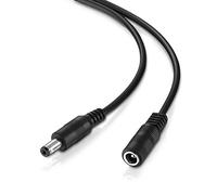 conecto, extension de connecteur cylindrique, câble de charge basse tension, fiche 5,5 x 2,1 mm vers prise 5,5 x 2,1 mm, 5 mètres, noir