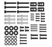 conecto Jeu de vis Vesa 66 pièces, Optimal pour Le Montage des téléviseurs, Support Mural pour téléviseur, vis de Montage avec Chevilles et rondelles, Noir